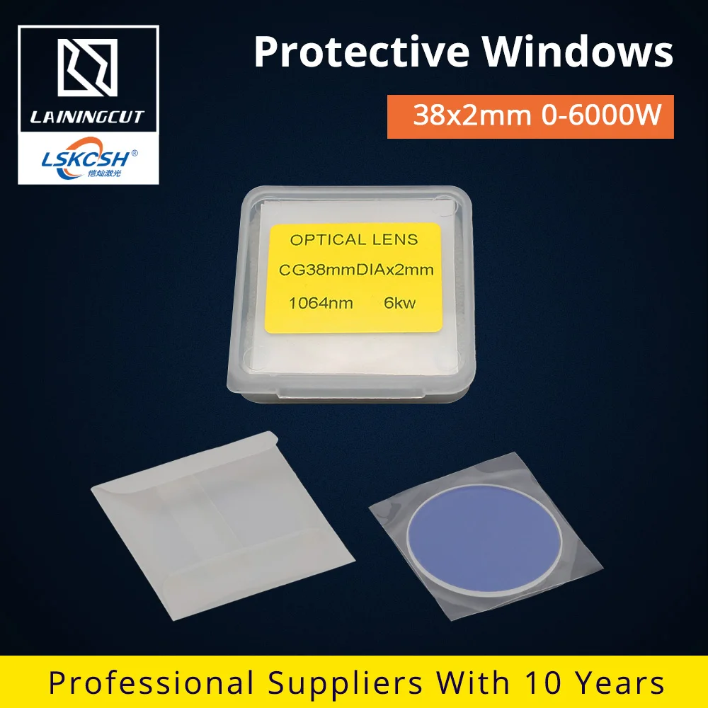 LSKCSH 10 шт./лот Raytools оптические линзы 38*2 мм 0-6kw 1064nm 211LCG0113 для Raytools BW240 BM230 BW310 BW330 волоконно-оптические лазерные головки