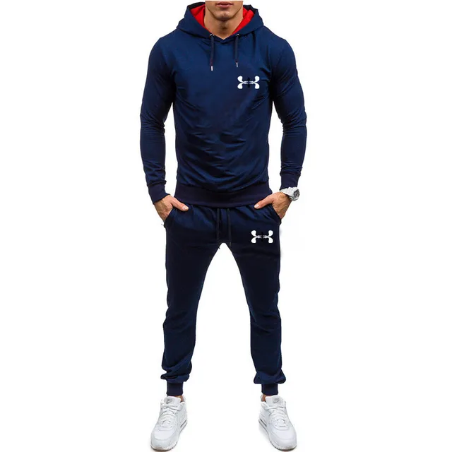 US $19.19 Spring and autumn mens suit sportswear hoodies brand clothing solid color casual wear twopiece ou