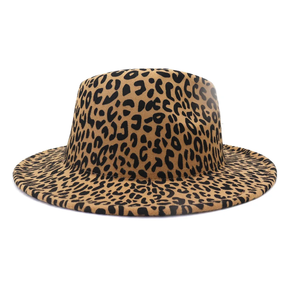 Fedora hat new leopard print bottom light green big brim Panama felt hat men's jazz hat new top hat ladies шляпаженская mens summer fedora hats Fedoras
