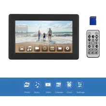Andoer 7 дюймов ультра-тонкий ЖК-дисплей цифровая фоторамка рабочего стола 1280*800 поддерживает фото/музыка/видео движения дистанционного Управление