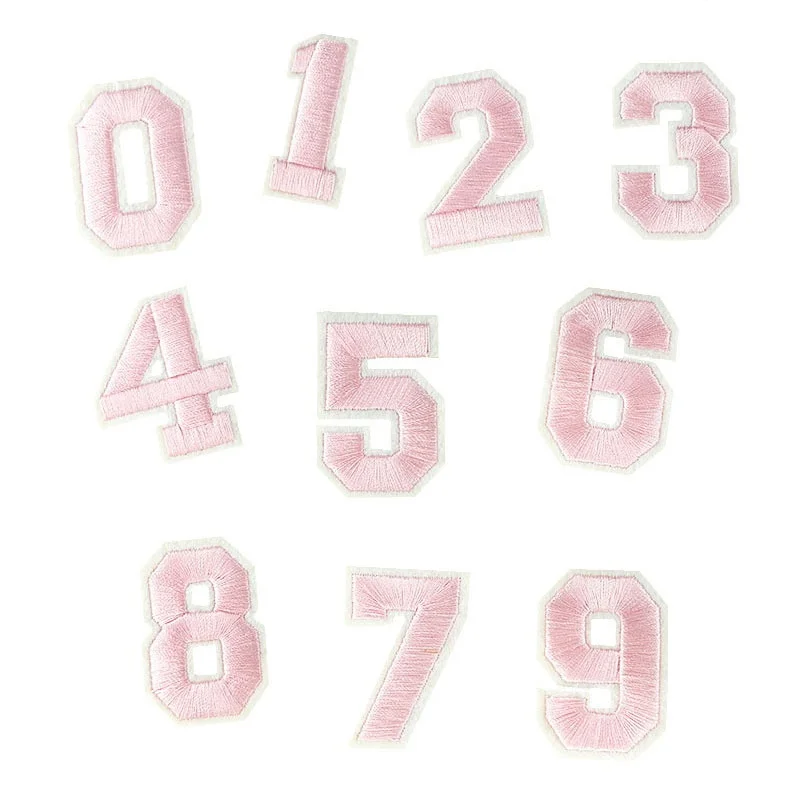 10Pcs/Set 0-9 Iron On Patches Sticker Clothes DIY Numbers Embroidered  Applique Sew on Repair Clothing Decoration - AliExpress