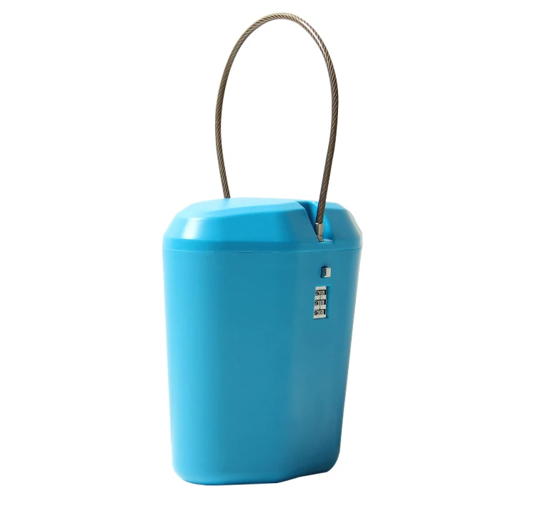 Password Code Lock Box With Line Anti-theft Safe Portable Beach Lock Plastic Bucket IndoorOutdoor Sports Password Code Lock Box  (1)