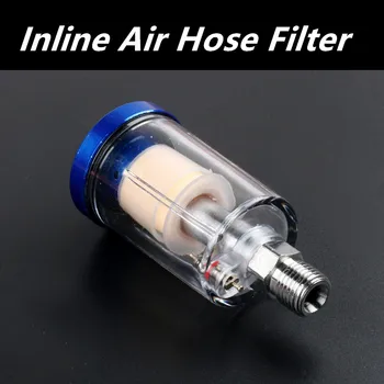 

High pressure 1/4'' Water Oil Separator Inline air hose Filter Moisture Trap For Compressor Spray Paint Gun Pneumatic Parts