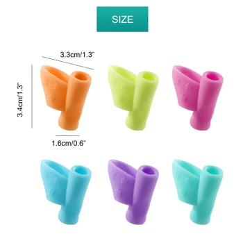 

3 Pencils Handle Right Hand Helps Children Learn Holding Pen And Writing Posture Correction Magic Fits Pencil Soft Color Random