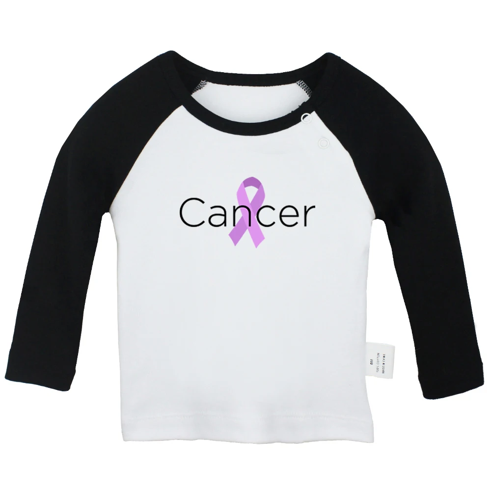 Футболка для новорожденных мальчиков и девочек с принтом «Fight Cancer You Are Beautiful»; хлопковая футболка с длинными рукавами и принтом для малышей - Цвет: JcBabyYCB2078C