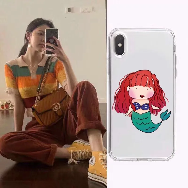 Милый мультфильм Корея звезда супер огонь mermai телефон чехол для iphone Xs MAX XR X 6 6s 7 8