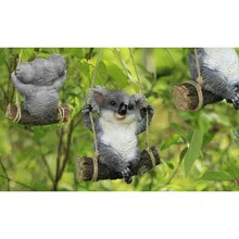 1 шт., украшение для сада и двора, имитация коалы, статуя панды, скульптура животных, изделия из смолы, украшение для дома