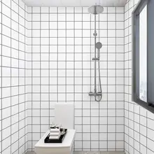 Waterproof Tile Sticker Thicken Vinyl Self-Adhesive Wall Sticker Kitchen Oil-Proof Sticker Bathroom Toilet Wallpapers Home Decor