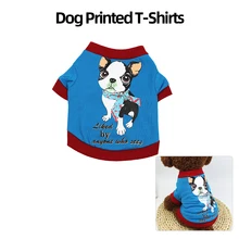 Жилет для животных с принтом, рубашка, костюм для собак, костюм для маленьких собак, летняя симпатичная собака-щенок, футболки, одежда для собак