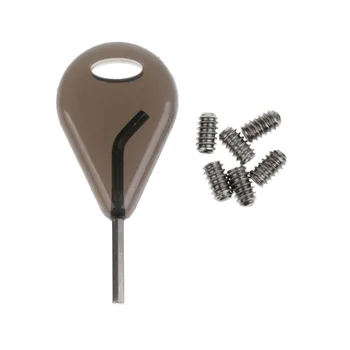 

Portable Compatible Fin Key With 6pcs Grub Screws For Surfboard Wakeboard