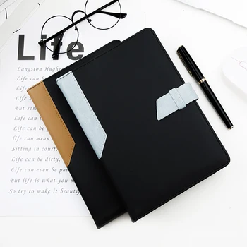 

Tflag A5 Business Notebook Stationery Office Supplies Simple Button Notebook Diary Diary Meeting Record Leather Notebook Xiomi