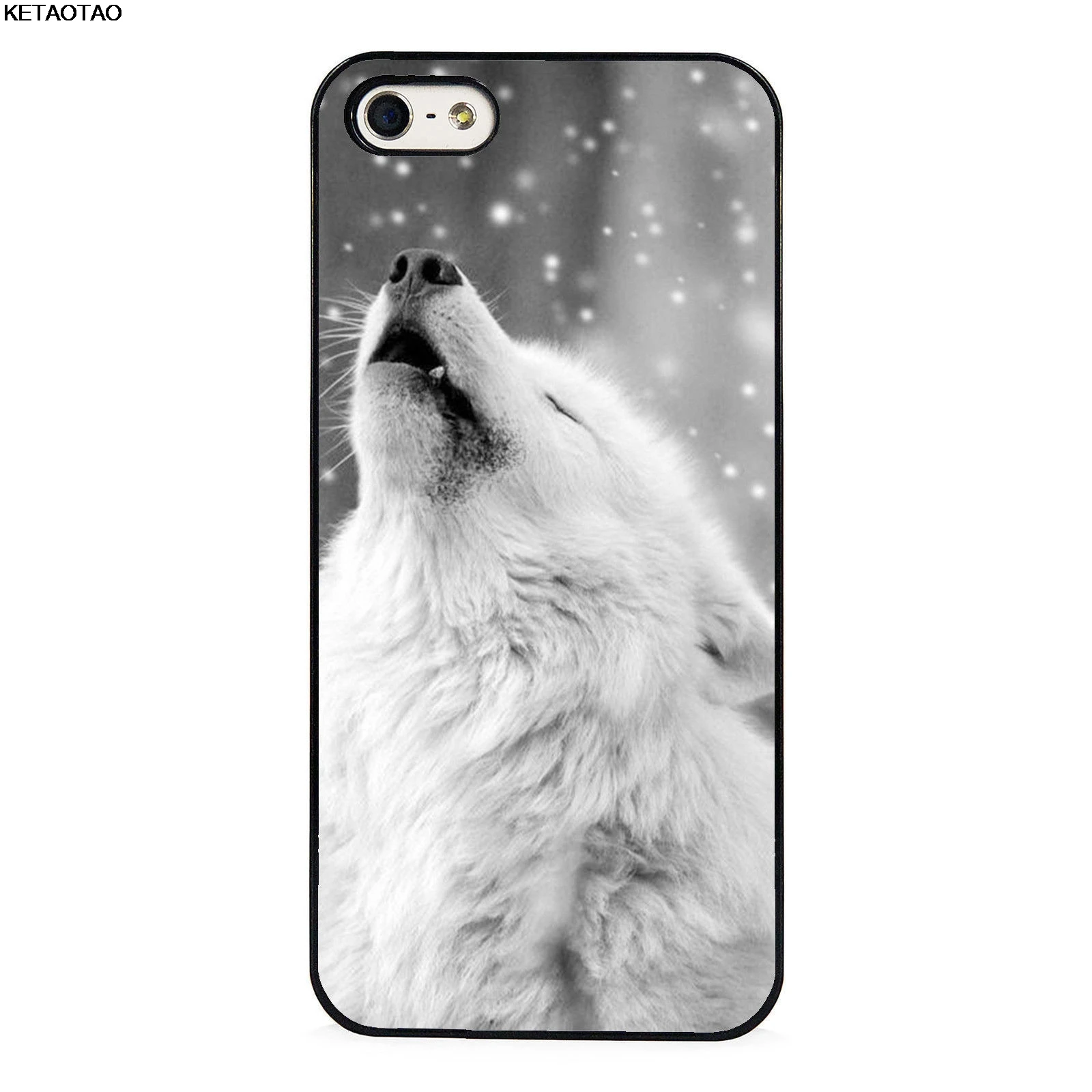 Зеленый KETAOTAO Белый Волк вой чехол для телефона s для iPhone 4S 5C 5S 6S 7 8 Plus X XS XR 11 Pro для samsung чехол Мягкий ТПУ резиновый силиконовый - Цвет: Зеленый