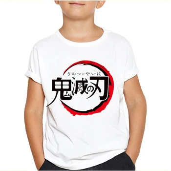 

Kids Japanese Anime Kimetsu No Yaiba Demon Slayer T Shirts for Boys Girls Graphic Top Tshirt Streetwear T-shirt Children Clothes