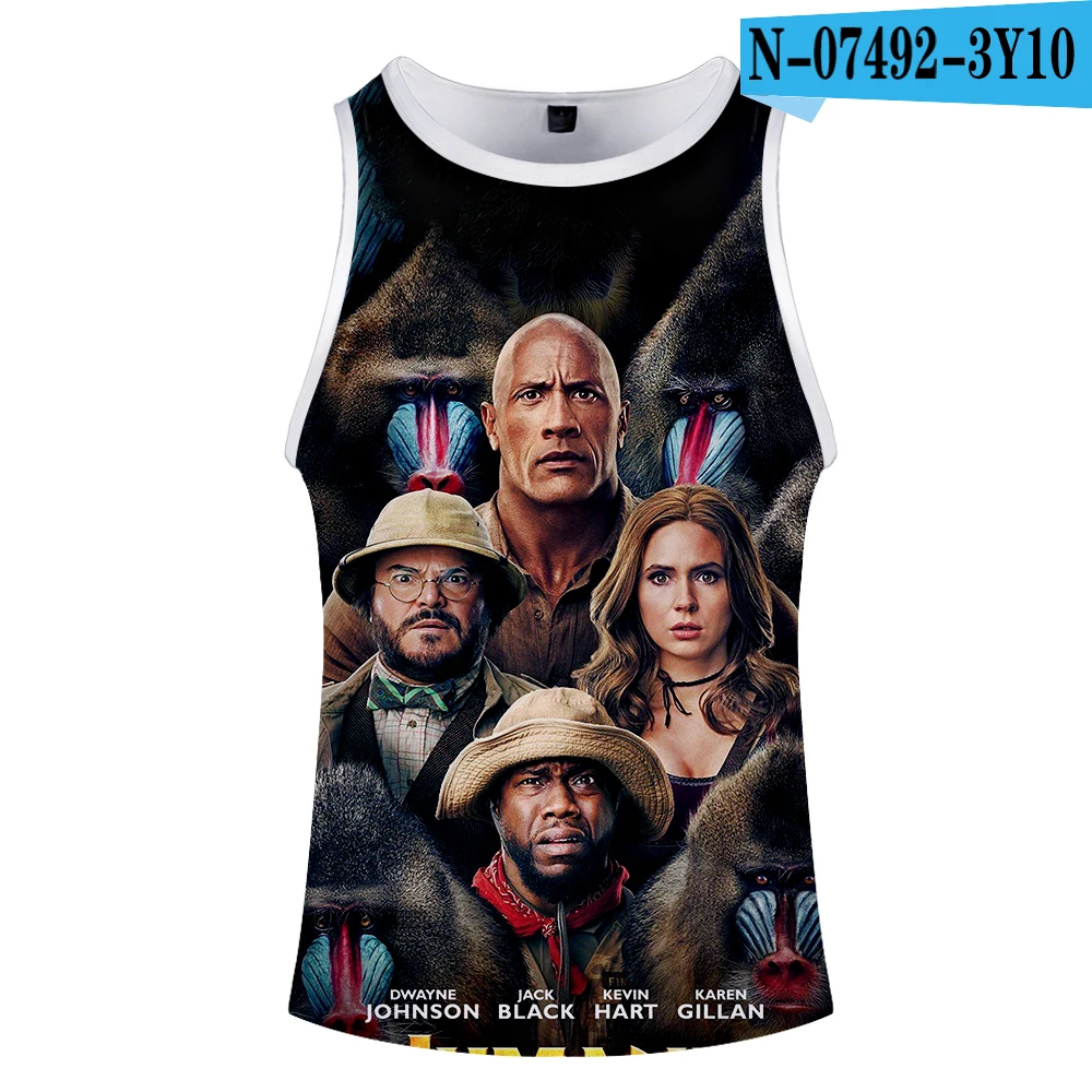 Jumanji Добро пожаловать в джунгли 3D Печатные Топы женские/мужские летние крутые безрукавки горячая распродажа Повседневная Уличная одежда - Цвет: 1