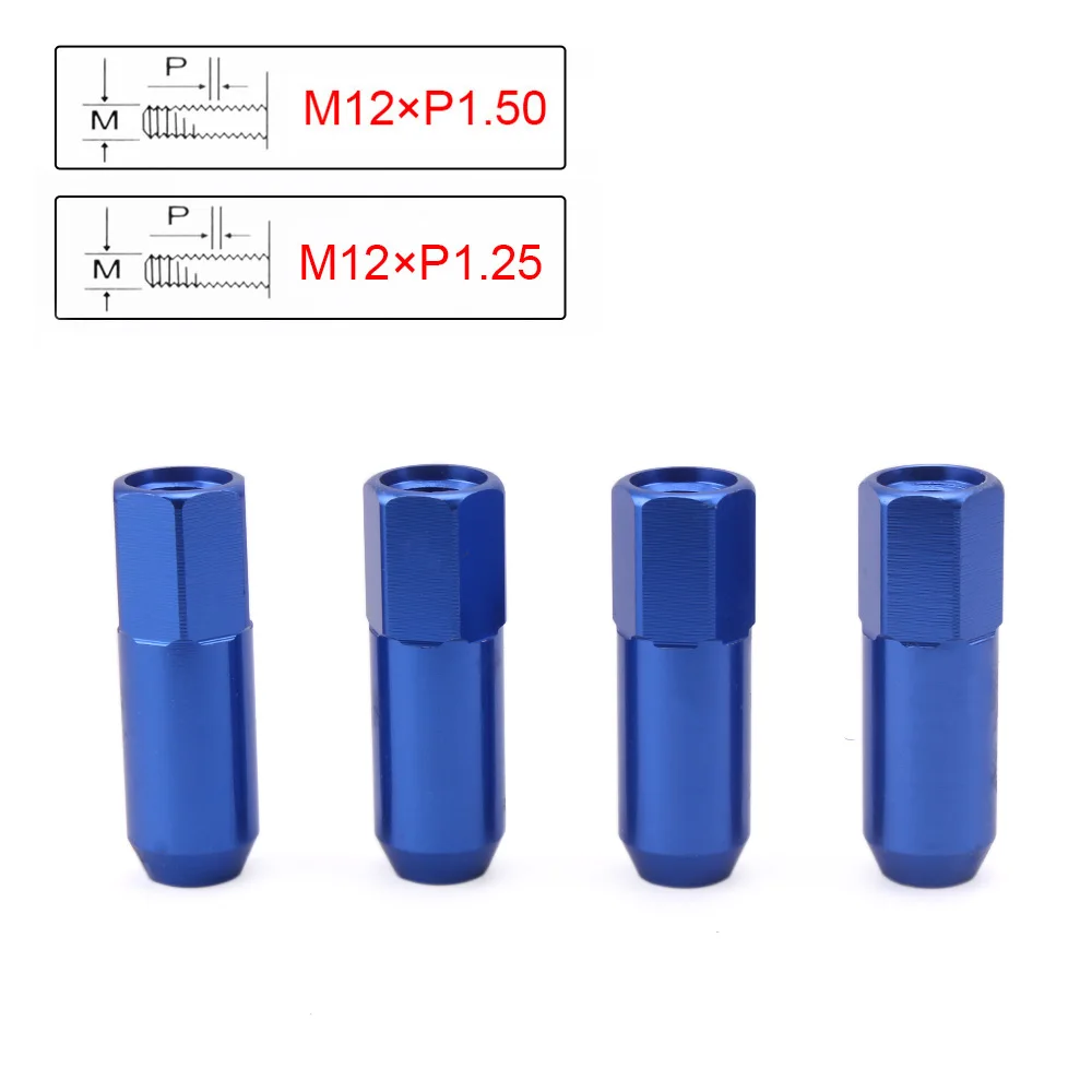 Blox 20 шт. 60 мм Автогонки алюминиевые колесные гайки M12x1.5/M12x1.25 гайка с логотипом RS-LN011