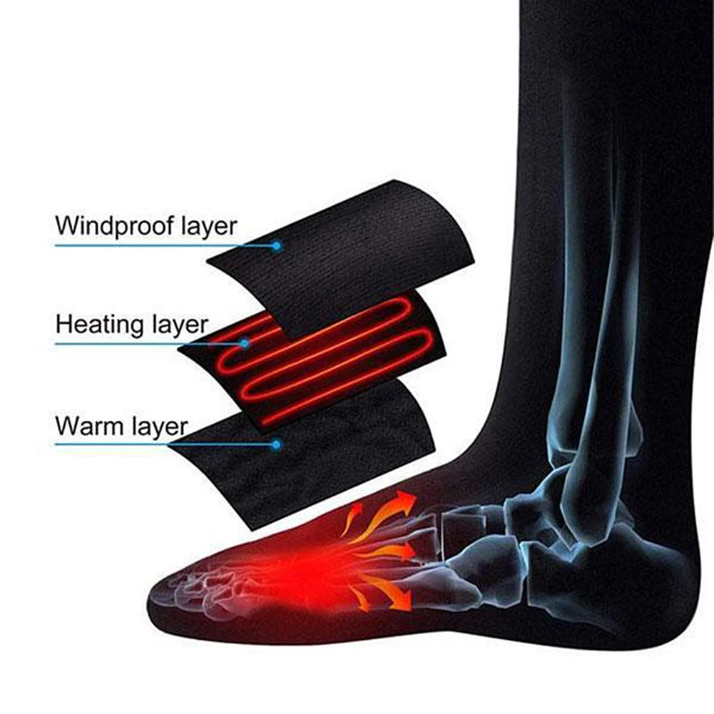 

2020 NEW Arrival lOutdoor Sports Electric Rechargeable Heated Sock Skiing Ice Fishing Foot Thermal Warmer Sock USB Warmer Sock