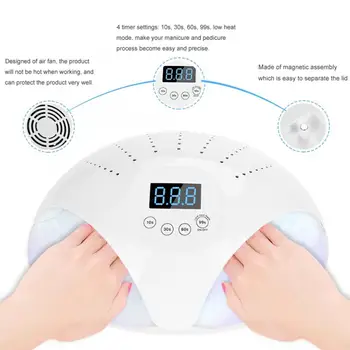 

48W UV LED Nail Lamp Smart Induction Nail Dryer Curing Machine High Capacity for Nail Polish Tools for Nail Art Manicure Dryer
