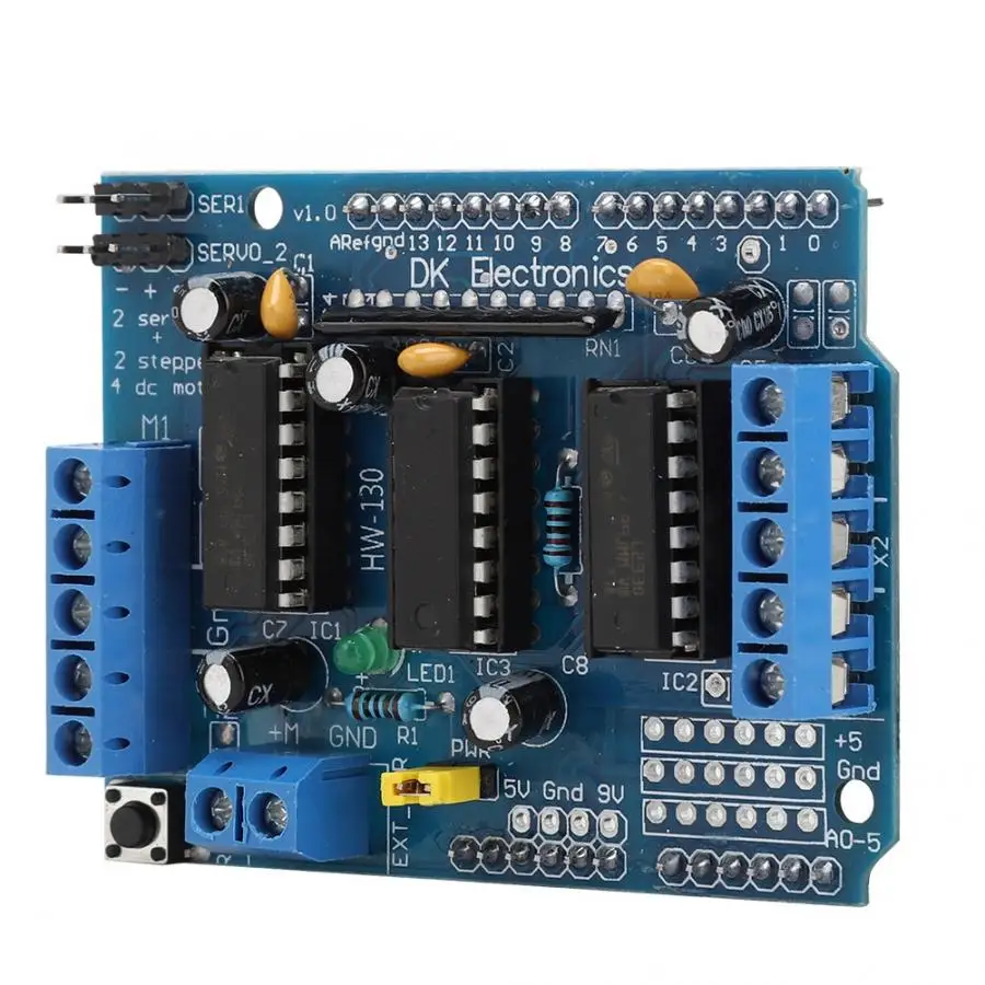 Мульти-функциональный мотор драйвер Плата расширения модуль для Arduino/Arduino Mega 2560 для Diecimila для Duemilanove