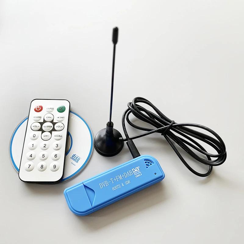 Sintonizador de TV USB 2,0, palo DAB, FM, DVB T, RTL2832U, R820T, SDR, RTL SDR, Dongle Stick, receptor de TV Digital, IR, remoto de transmisión de televisión y radio| -