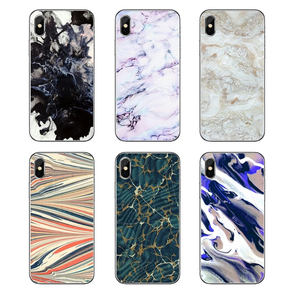 For Xiaomi Redmi 4X S2 3S Note 3 4 5 6 6A Por Pocophone F1 Mi Transparent Soft Cases Covers Watercolor Marble tiles stone |