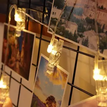 

Fairy String Light Photo Peg Clip Outdoor Durable Fairy Light Fairy String 10LED Hanging Picture Landscape Lamp Yard Festival