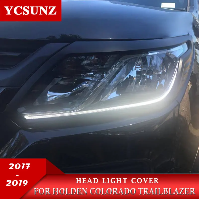 Черная крышка фары для Holden Colorado 2017 2019 2020 chevrolet colorado TrailBlazer ABS|exterior accessories|cover chromechrome