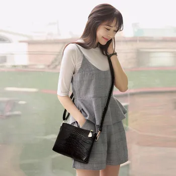 

Women Fashion Handbag Crocodile Pattern Shoulder Bag Small Tote Ladies Purse