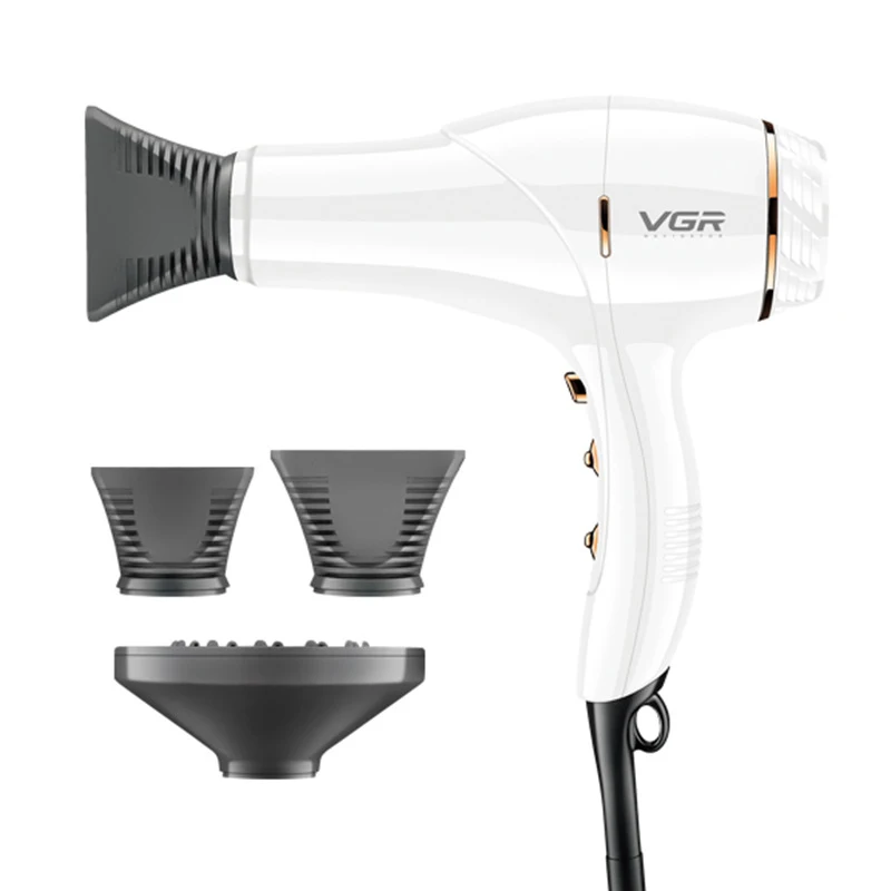 

VGR V-409 Professional Salon Hair Dryer 2200W Negative Ionic Fast Drying Blow Dryer AC Motor Low Noise Hair Blow Dryer with Diff