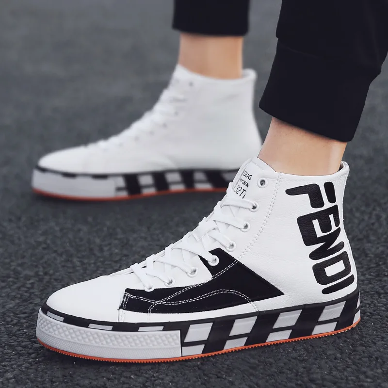 

Spring And Autumn Mid-top Korean-style Versatile MEN'S SHOES Popular Brand Cool Streetwear Women's Casual Students Shoes Fashion