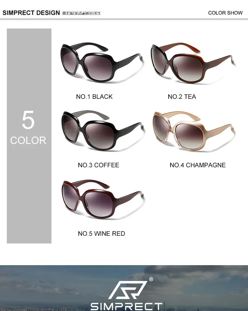 SIMPRECT 2022 Polarized Sunglasses Women Fashion Square Oversized Sunglasses Retro Driver's Sun Glasses Vintage Shades For Women rectangle sunglasses