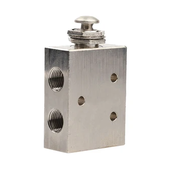 

1PC Pneumatic 2 Position 3 Way 2 Position 5 Way Spring Return Button Air Valve push button Mechanical valve/Hand valve Momentary