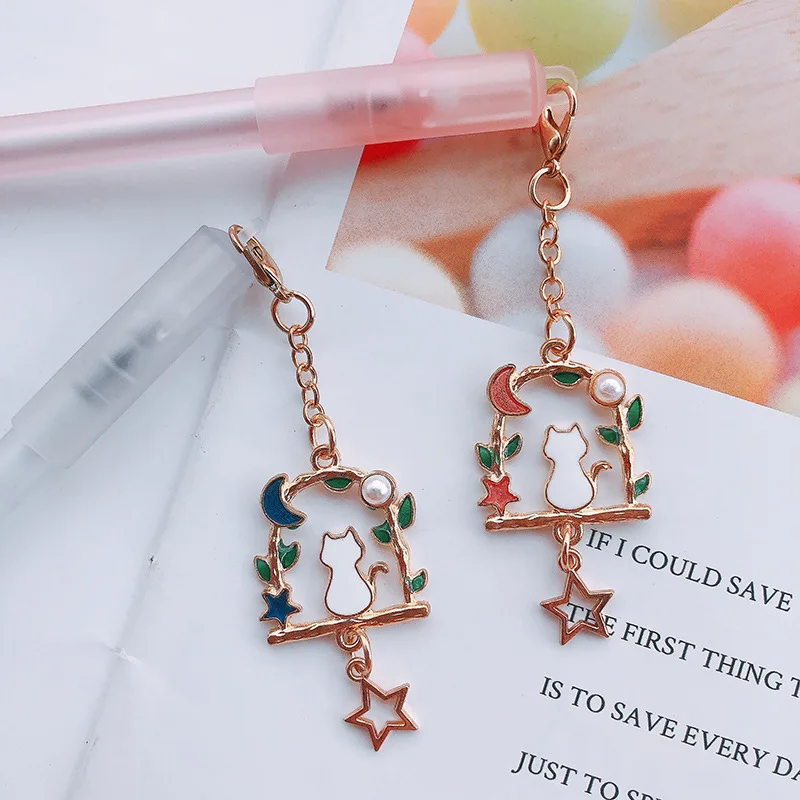 

2 pcs/lot Originality House Cat Pendant Gel Pen Ink Pen Promotional Gift Stationery School & Office Supply