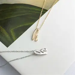 Fengxiaoling новые оригинальные 100% стерлингового серебра 925 Простые буквы H ожерелья с подвесками для женщин модные вечерние ювелирные изделия