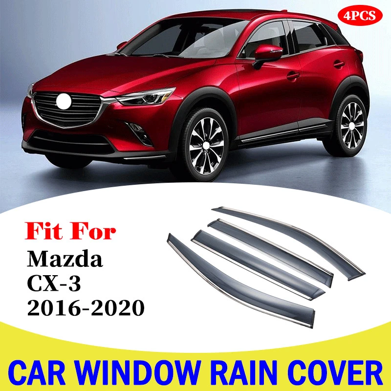 Productie Spreek luid werknemer Venster Regenhoes Voor Mazda CX 3 2016 2020 Auto Venster Deflectors Wind  Deflector Zon Guard Regen Vent Visor Cover auto Accessoires|Luifels &  Schuilplaatsen| - AliExpress