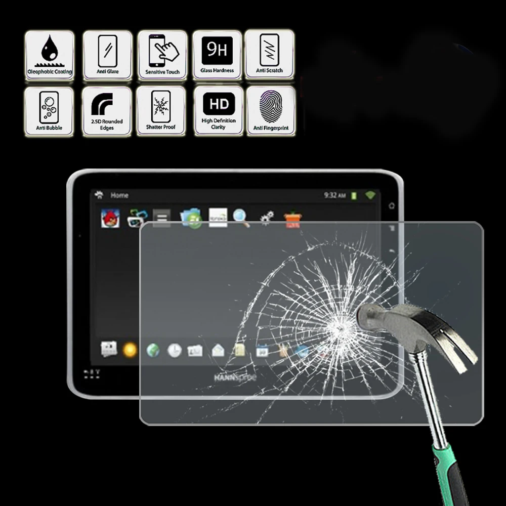 

Tablet Tempered Glass Screen Protector Cover for Hannspree HANNSpad SN10T1 10.1" - Screen Film Protector Guard Cover