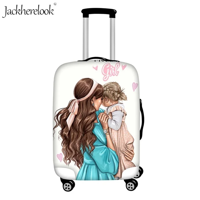 HK816 Чехол для багажа jackhereook Super Mom с принтом «любовь» для мамы, чехол для дорожного чемодана, Пыленепроницаемая багажная тележка, эластичная сумка на колесиках - Color: HK816