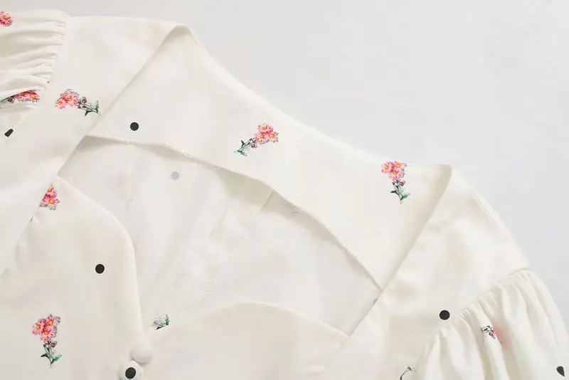 Bazaleas модный шикарный цветочный принт blusas винтажная Дворцовая блузка для женщин с рукавом-фонариком центральные значки blusa feminina Прямая