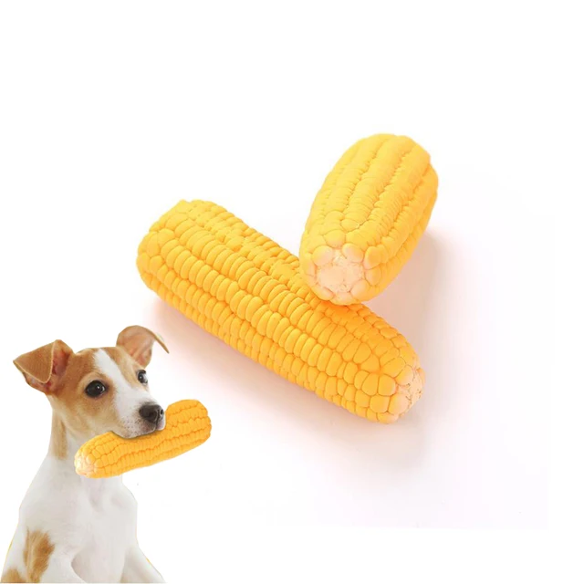 Pet Toys Squeak Toys Latex Corn shape Puppy Dogs