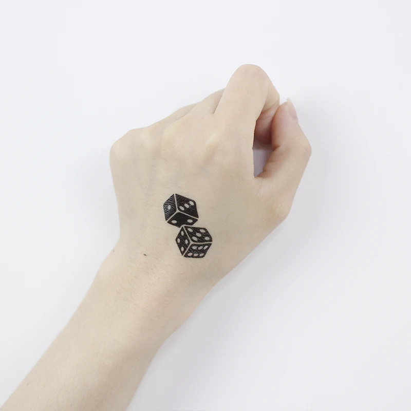 Dice Billiards Clover Temporary Tattoo Sticker Waterproof Women Men Adults Fake Body Art New Design 10.5X6cm Kids Hand Tatoo | Красота и