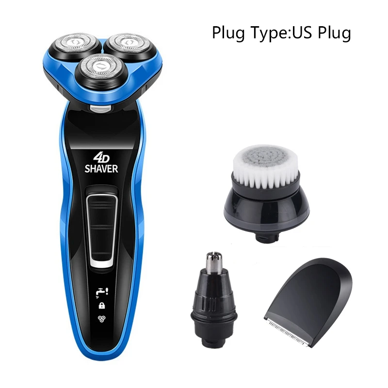 4 in 1 Male Electric Shaver Whole Body Washable Shaving Machine Rechargeable Beard Trimmer Multifunctional Floating Razor