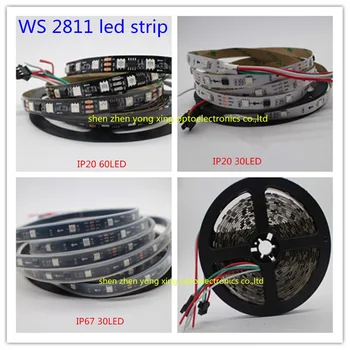 

WS2811 5050 RGB LED Strip 1m/5M 150 300Leds Individual Addressable DC12V White/Black PCB, 2811 led strip Addressable Digital