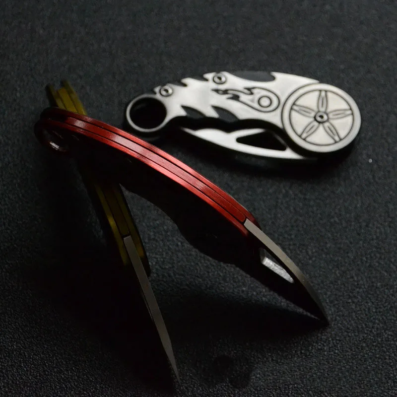 NEW keychain mini folding pocket knife D2+3CR steel+material Key survival tactical training knives EDC samll multi box kit tool