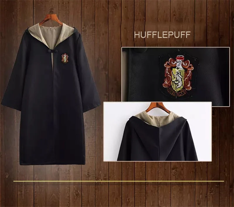 Robe Cape Cloak With Tie Scarf Wand Potter Glasses Ravenclaw Gryffindor Hufflepuff Slytherin Costume Adult Potter Cosplay