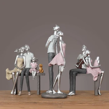 

Home Statues Sculpture Decoration Sitting On A Stool Looking Up At The Family Of Three Rainbows And Puppies Ornaments Gift