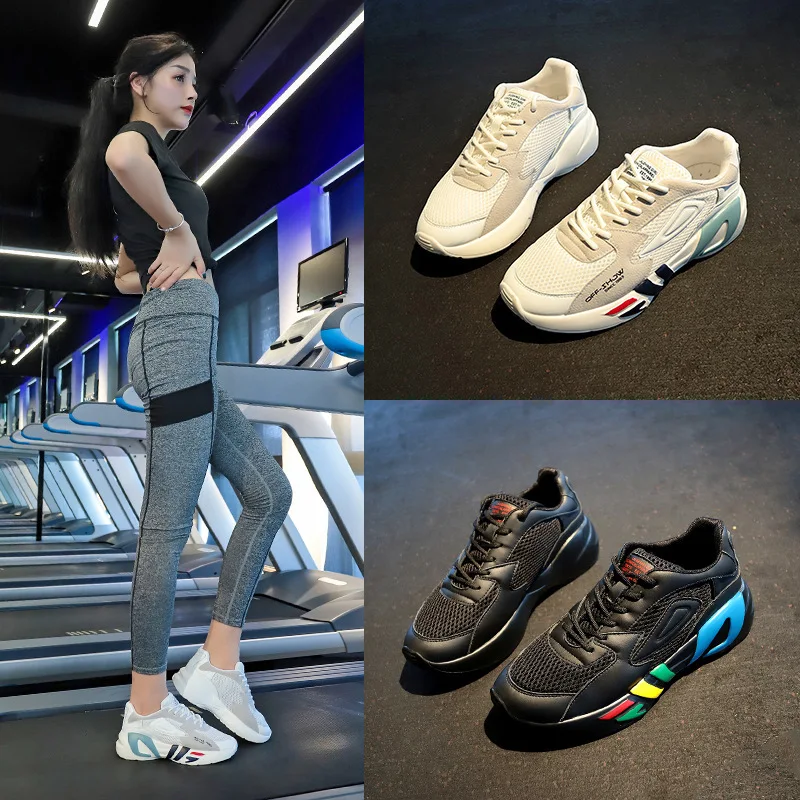 

2018 Autumn & Winter New Style Korean-style Genuine Leather Athletic Shoes Women's INS Super Fire Shoe Casual Shoes White Runnin