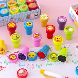 Sellos de juguete para niños, sellos de dibujos animados de animales, sello de recompensa para álbum de recortes DIY, juguetes de dibujos animados, 10 unids/set por juego