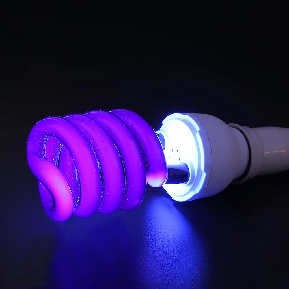220V E27 15-40W UV светильник лампы УФ ультрафиолетовые люминесцентные CFL светильник лампа Спиральные энергосберегающие черный светильник фиолетовый лампы светильник Инж