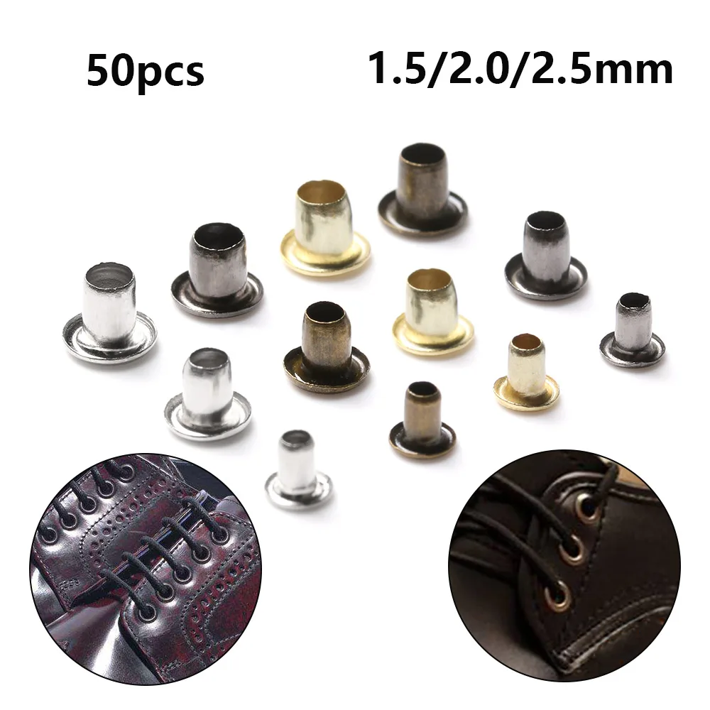 

50pcs 1.5/2.0/2.5MM Mini Eyelet Buttons Metal Buckle Snap Buttons DIY Doll Belt Buckles Bag Shoes Clothes Sewing Accessory