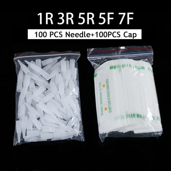

100pcs Traditional Needle 1RL Disposable Sterilized Professional Tattoo Needle with Tip For Tattoo Eyebrow Machine tattoo needle