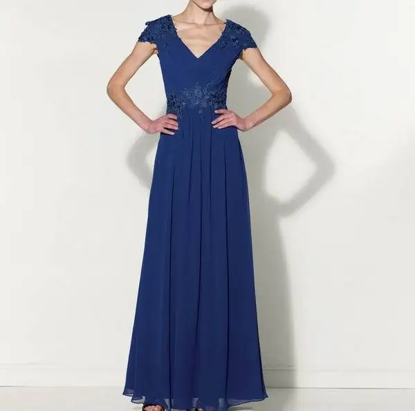 

vestido de festa longo robe de soiree 2018 sexy long cap sleeve party Formal evening gown elegant mother of the bride dresses